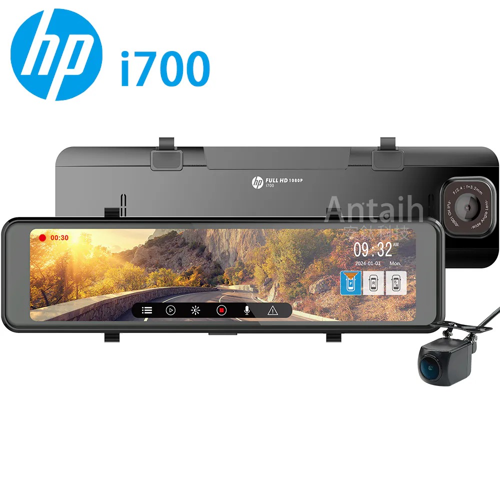【HP 惠普】i700｜高畫質電子後視鏡◉80D028